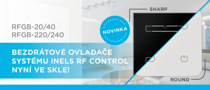 Bezdrátové ovladače systému iNELS RF Control nyní ve skle ! photo