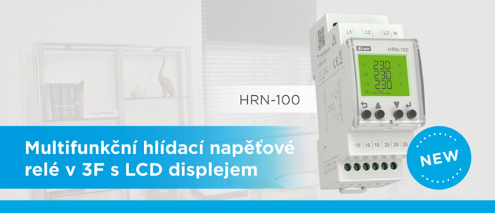 Multifunkční hlídací napěťové relé v 3F s LCD displejem photo